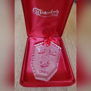 Waterford 12 Days of Christmas 1986 Annual Ornament - Three French Hens with Box